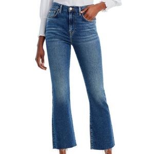 7 for all mankind high waist slim kick jeans